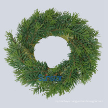 Artificial Christmas Wreath 22cm PE Nordmann Fir Ring Artificial Plant for Holiday Decoration & Gift (42923)